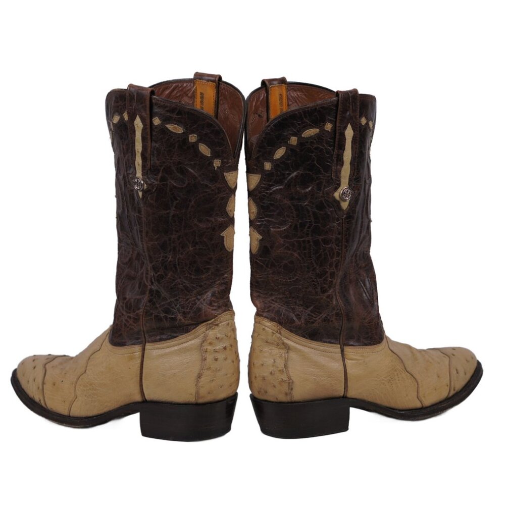 Montana Full Quill Ostrich Triad Western Cowboy Boots Inlay Mexico Men's 9 D - Picture 9 of 14